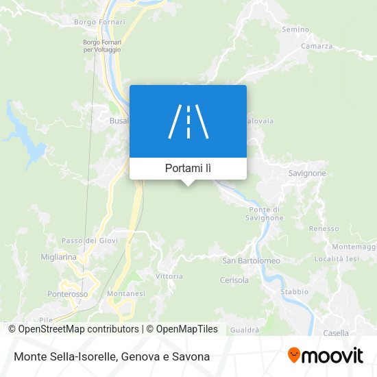 Mappa Monte Sella-Isorelle