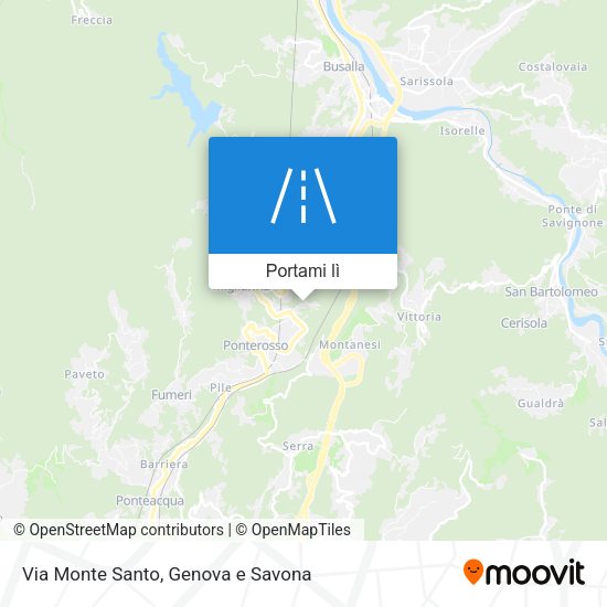 Mappa Via Monte Santo