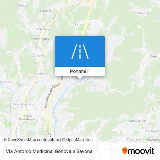 Mappa Via Antonio Medicina