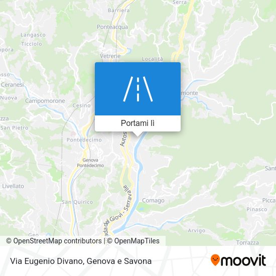 Mappa Via Eugenio Divano