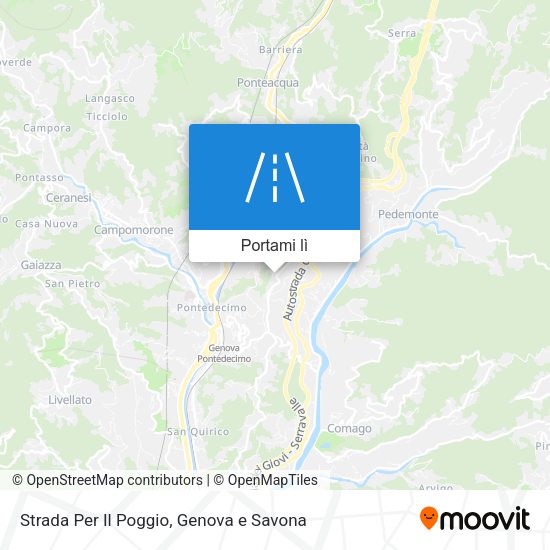 Mappa Strada Per Il Poggio
