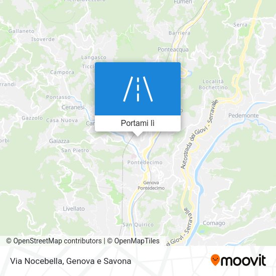 Mappa Via Nocebella
