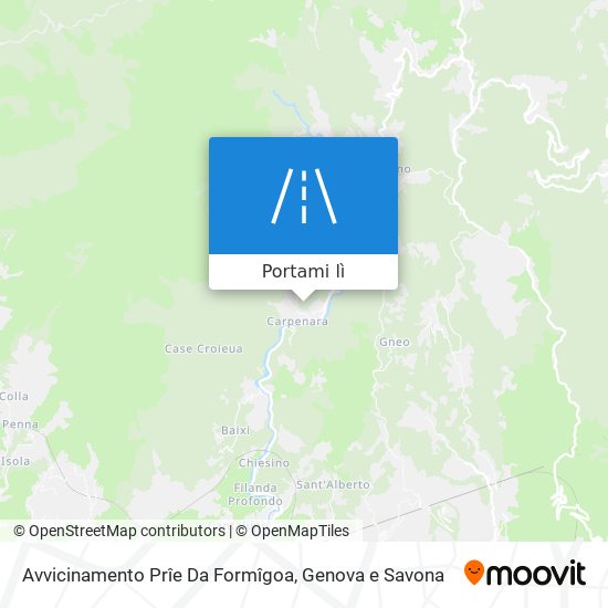 Mappa Avvicinamento Prîe Da Formîgoa