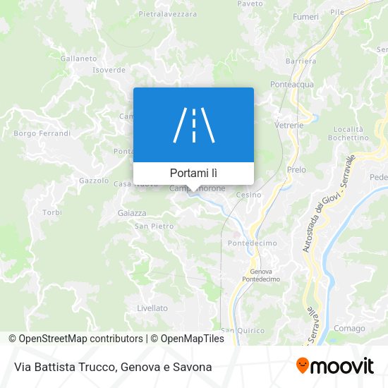 Mappa Via Battista Trucco