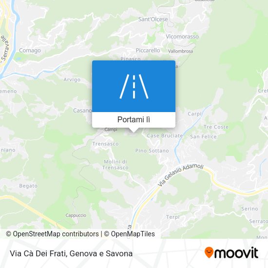 Mappa Via Cà Dei Frati