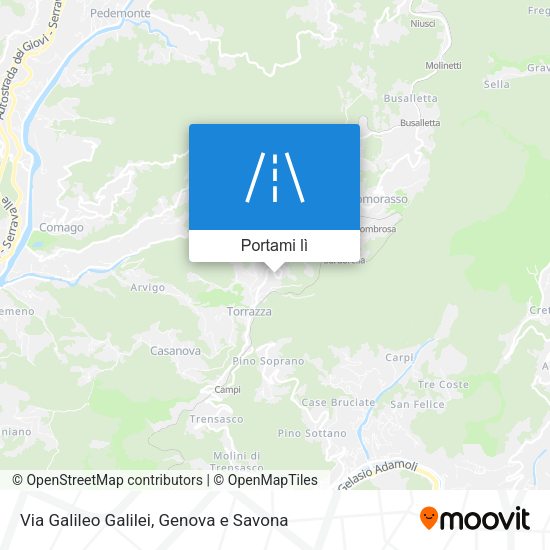 Mappa Via Galileo Galilei