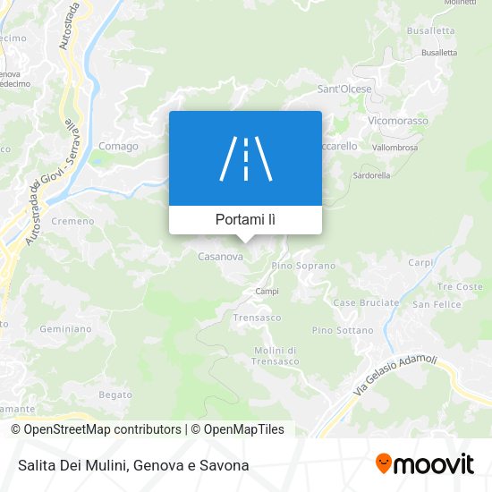 Mappa Salita Dei Mulini