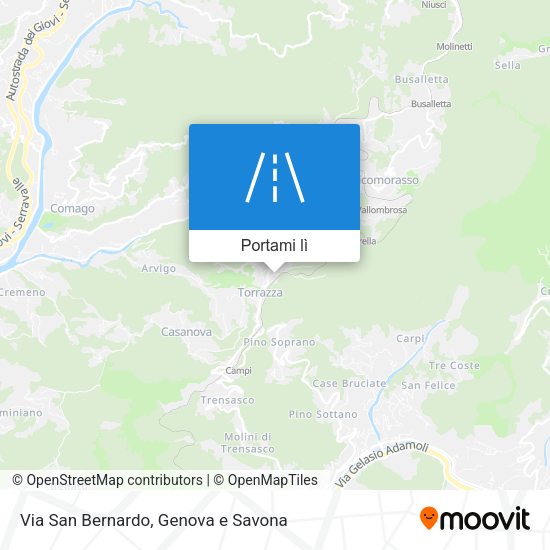 Mappa Via San Bernardo