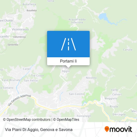 Mappa Via Piani Di Aggio