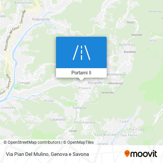 Mappa Via Pian Del Mulino