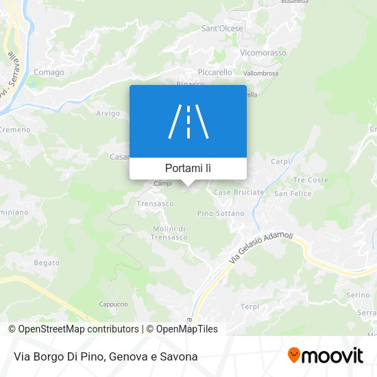Mappa Via Borgo Di Pino