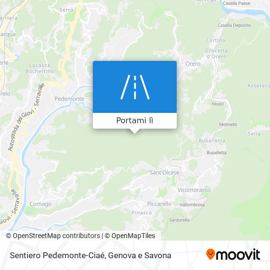 Mappa Sentiero Pedemonte-Ciaé