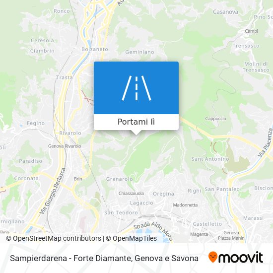 Mappa Sampierdarena - Forte Diamante