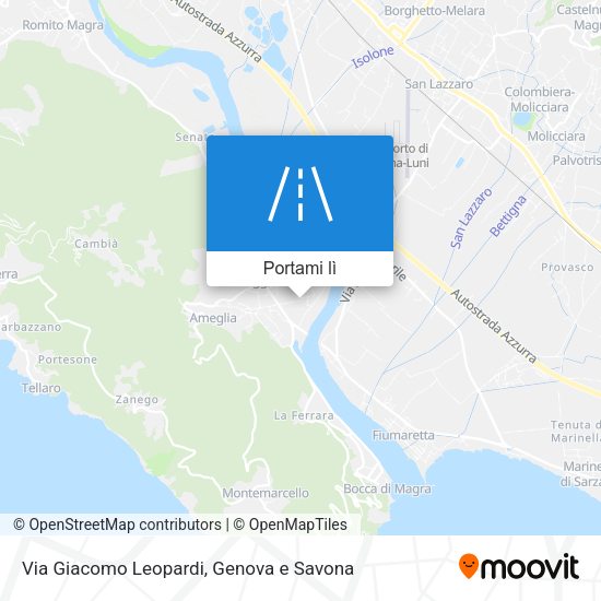Mappa Via Giacomo Leopardi