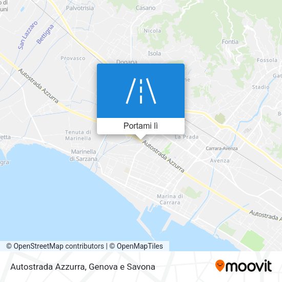 Mappa Autostrada Azzurra