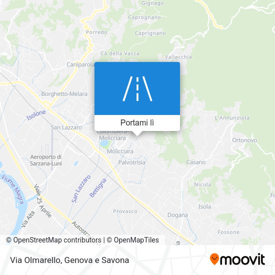 Mappa Via Olmarello