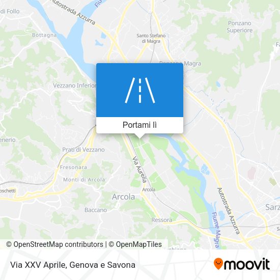 Mappa Via XXV Aprile