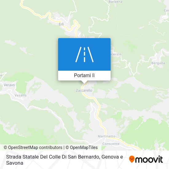 Mappa Strada Statale Del Colle Di San Bernardo