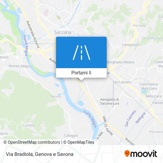 Mappa Via Bradiola
