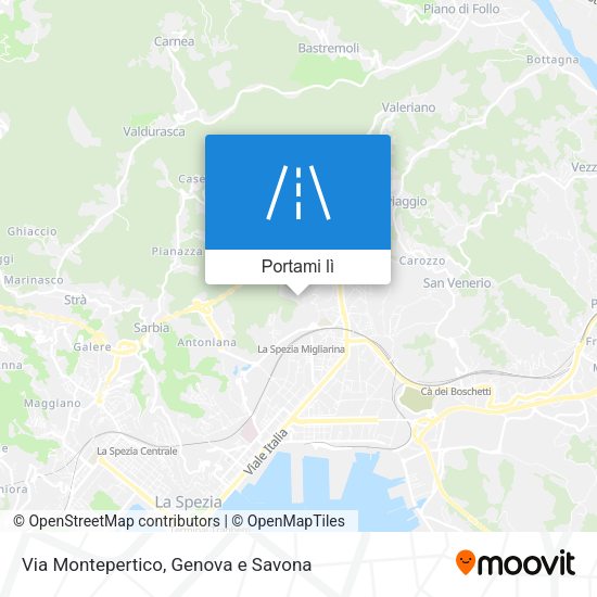 Mappa Via Montepertico