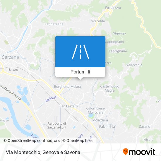 Mappa Via Montecchio
