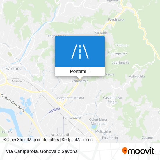 Mappa Via Caniparola