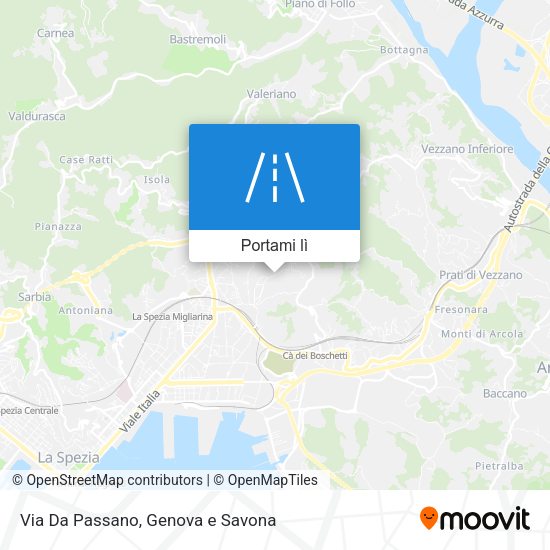 Mappa Via Da Passano