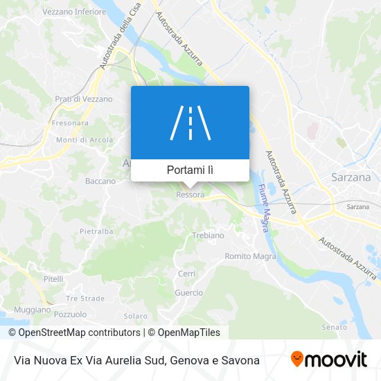 Mappa Via Nuova Ex Via Aurelia Sud
