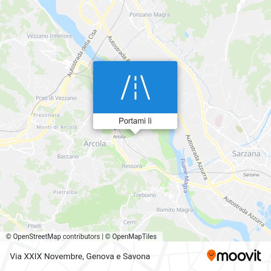 Mappa Via XXIX Novembre