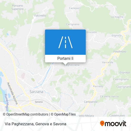 Mappa Via Paghezzana
