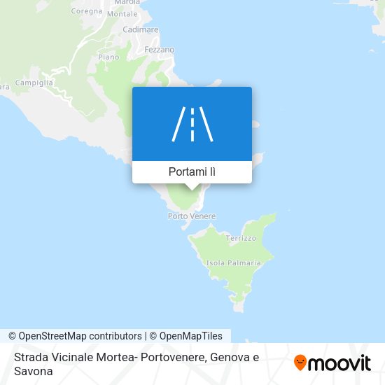 Mappa Strada Vicinale Mortea- Portovenere