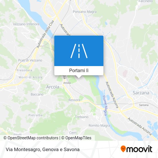 Mappa Via Montesagro