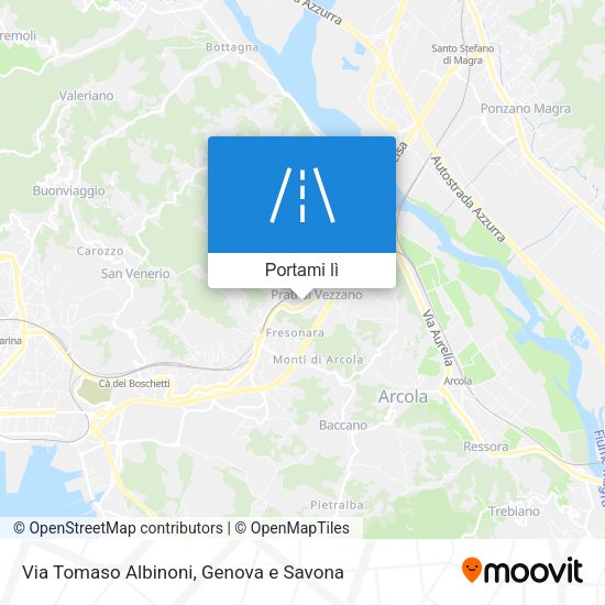 Mappa Via Tomaso Albinoni