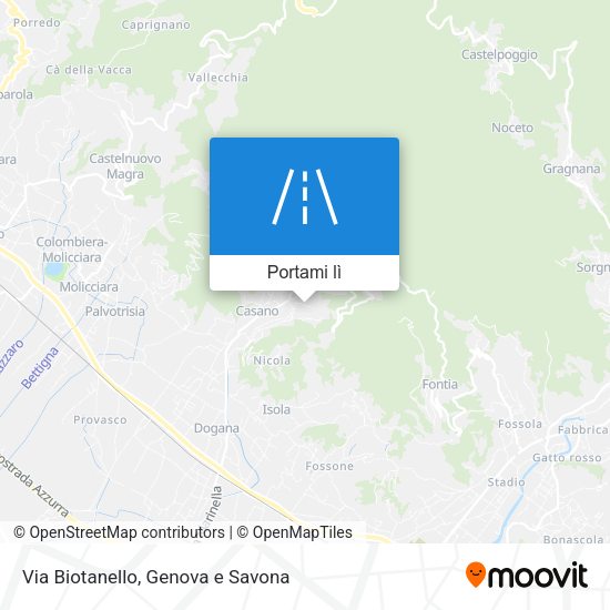 Mappa Via Biotanello