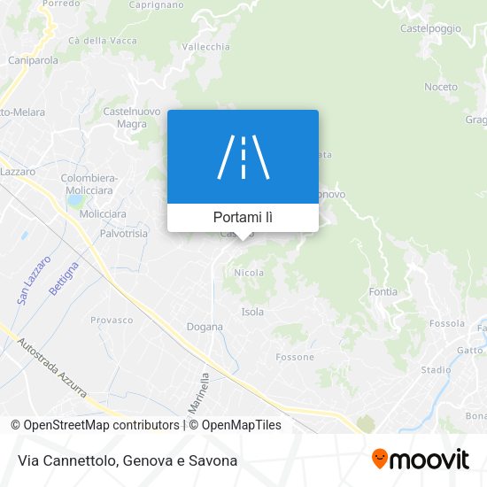 Mappa Via Cannettolo