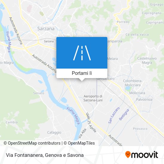 Mappa Via Fontananera