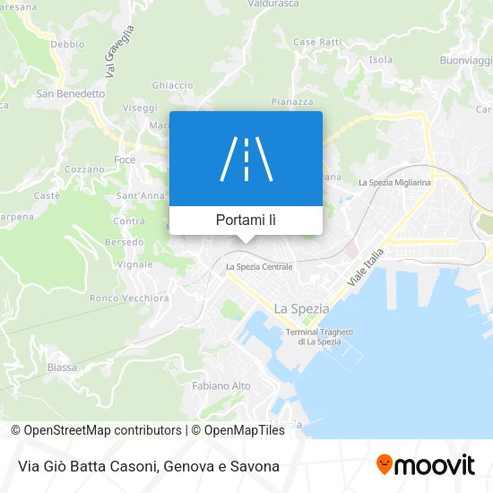 Mappa Via Giò Batta Casoni