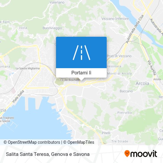 Mappa Salita Santa Teresa
