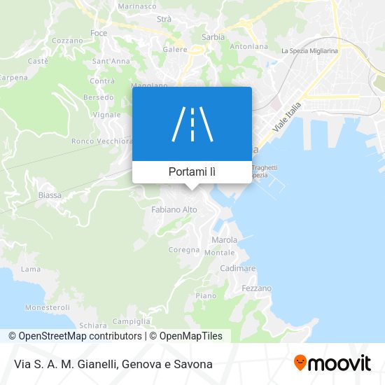 Mappa Via S. A. M. Gianelli