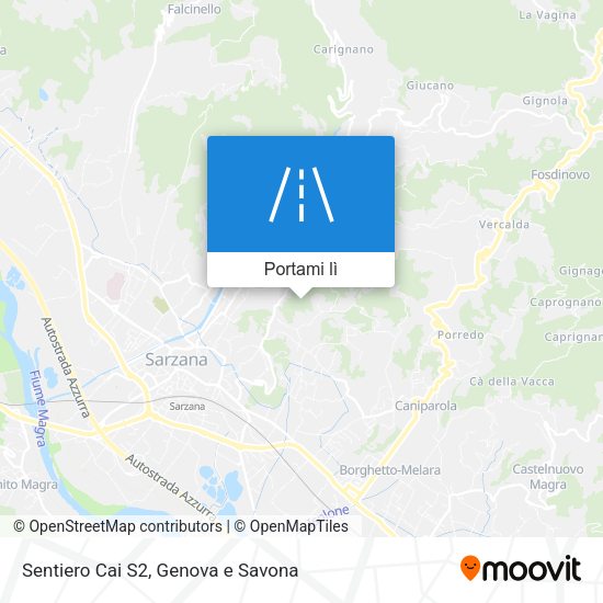 Mappa Sentiero Cai S2