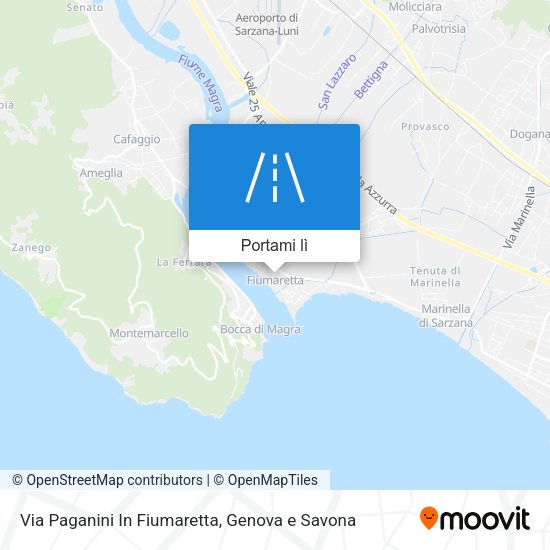 Mappa Via Paganini In Fiumaretta