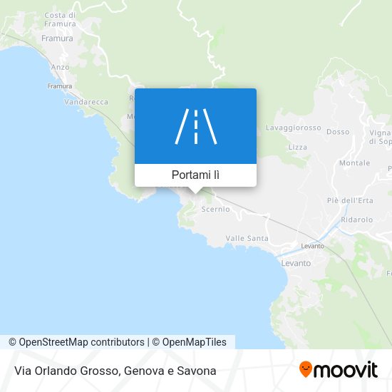 Mappa Via Orlando Grosso