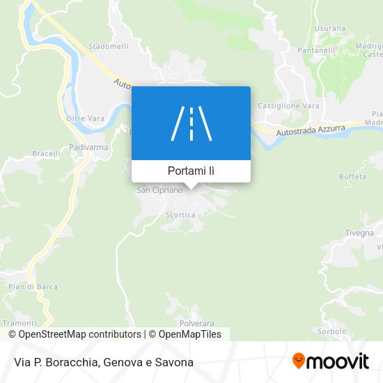 Mappa Via P. Boracchia