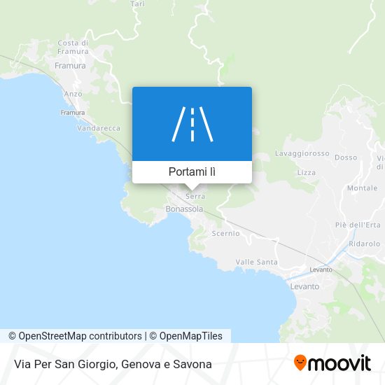 Mappa Via Per San Giorgio