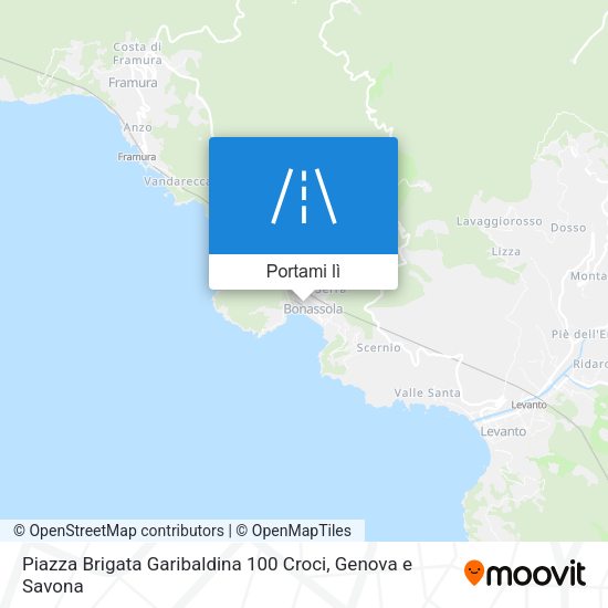 Mappa Piazza Brigata Garibaldina 100 Croci
