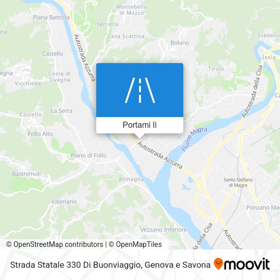 Mappa Strada Statale 330 Di Buonviaggio
