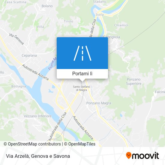 Mappa Via Arzelà