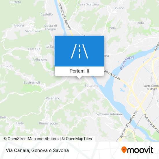 Mappa Via Canaia