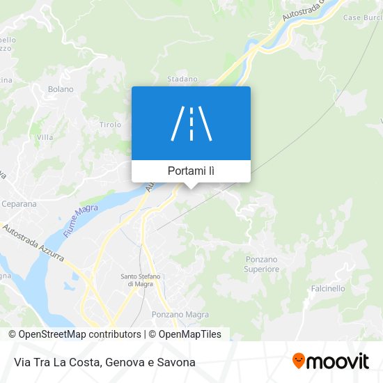 Mappa Via Tra La Costa