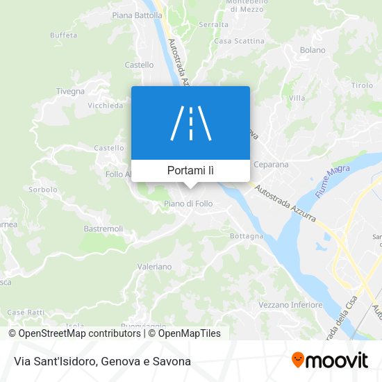 Mappa Via Sant'Isidoro